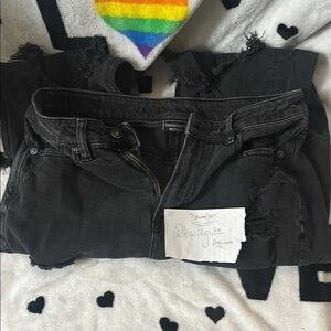 Distressed Black American Eagle Jeans